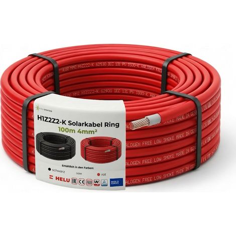 solartronics H1Z2Z2-K Solarkabel 4/6mm² rot/schwarz 100M Ring 4mm² Rot 100m (1/5)