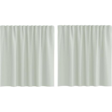 Maison Exclusive - Voile Vorhänge mit Stangentaschen 2 Stk. Hellg