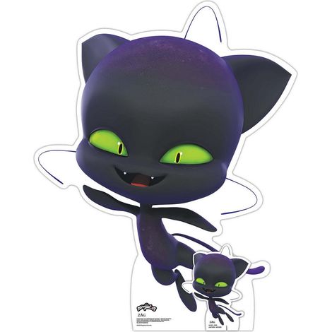 Figurine en carton - Plagg Kwami - Miraculous - Noir - Haut 93 cm (1/5)