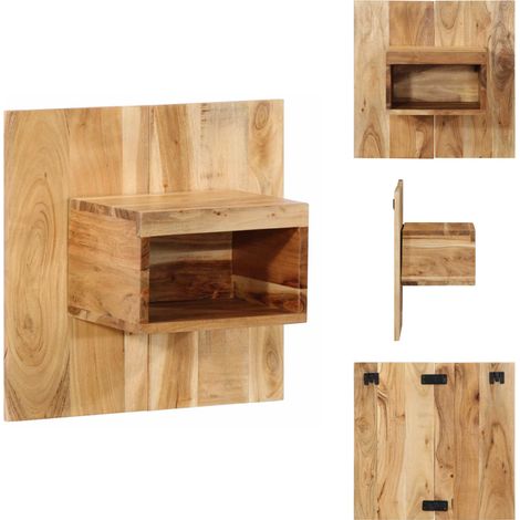 Nachttisch 50x27x50 cm Massivholz Akazie - Nachttisch - Nachttische - Nachtschrank - Bettschrank (1/5)