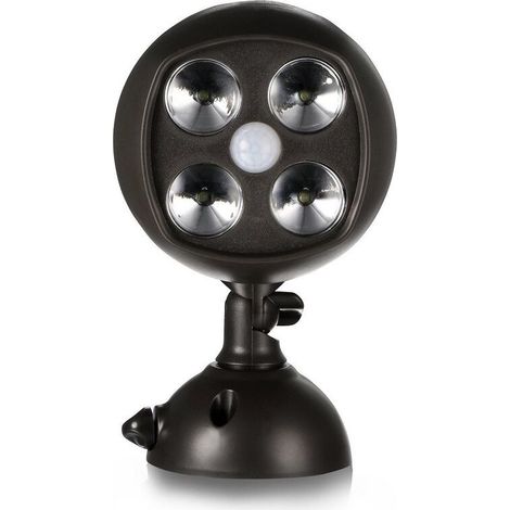 Projecteur à détecteur de mouvement LED étanche IPX5 – 6W 660 lumens – Installation sans fil pour escaliers et jardins (1/5)