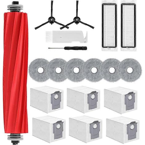 Filtre pour aspirateur brosse pour aspirateur Filtre de brosse pour aspirateur filtre de Accessoires Roborock Q Revo – pièce détachée Robot Aspirateur Accessoire Lot – Main Brosse – Wipes Dust Bags – (1/5)