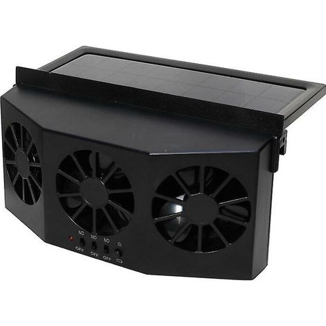 Car Cooling System Solar Fan Heater Ventilation Heater （Black） (1/4)