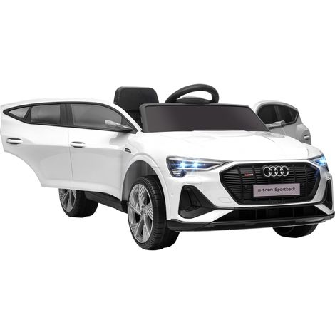12V Kids Electric Ride-On Car, with Remote Control, Lights, Music, Horn - White
