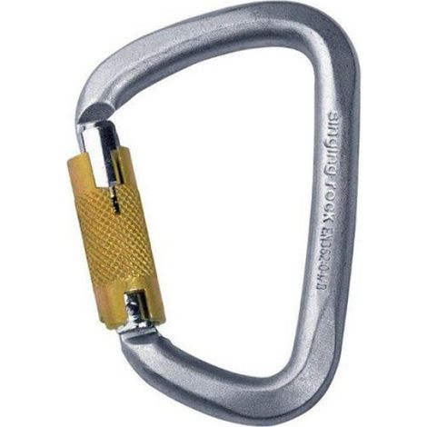 Mousqueton - Acier - Verrouillage Triple - 50 kN - Pour Escalade Et Travaux En Hauteur - 1 Pièce