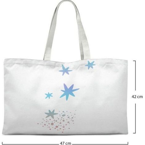 Sac shopping tote bag coton Bonamaison réutilisable 72 x 47 cm - anses longues épaule (1/4)