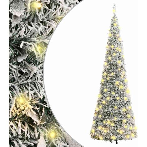 Pop-Up-Weihnachtsbaum Künstlich Beschneit 50 LEDs 120 cm