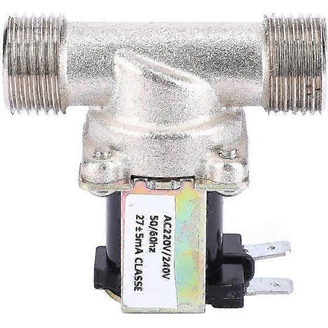 Vanne d'arrivée d'eau électrique en laiton AC220/240V G1/2 NC normalement fermée (1/5)