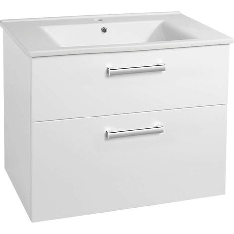 Aqualine Vega - Mueble de lavabo 82x68x44 cm, blanco VG083