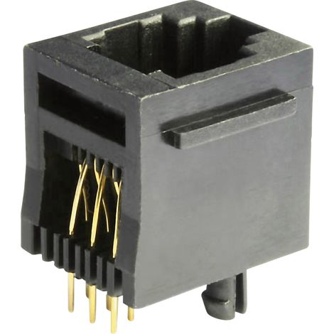econ connect MEB6/6PST Modular Einbaubuchse MEB6/6PST Buchse, Einbau vertikal   Polzahl 6P6C Schwarz