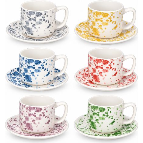 Tognana Apulia Ivy Set 6 Tazze Caffè Bone China 100 cc con Piattino (1/3)