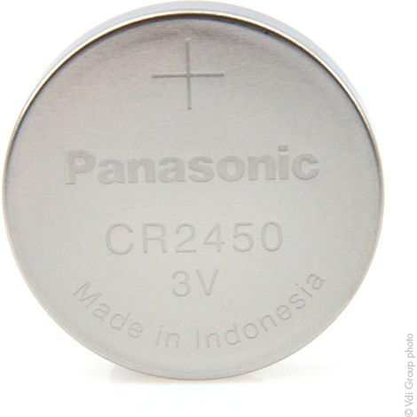 Panasonic – Pile bouton lithium CR2450 3V 620mAh – Pile plate pour appareils électroniques – Technologie stable pour performances optimales (1/2)