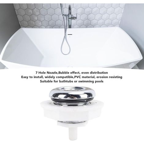 Bulle de Spa à 7 Trous, 3pcs PVC Bubble Jet Buse Accessoire pour Baignoire, Piscine, Buse de Piscine de Nat
