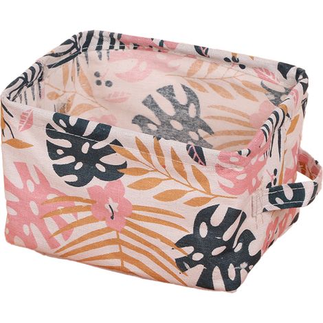 Panier De Rangement En Tissu - 30 X 25 X 25 Cm - Pliable Avec Poignées - Imperméable - Pour Chambre Bureau Dortoir - 1 Pièce (1/5)