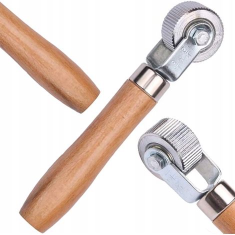 Flickenroller aus Holz mit 20 mm breitem Lager