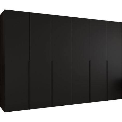 Armario Hartford 539, Negro, 202x300x52cm, Puertas de armario: Con bisagras, Número de estantes: 0 (1/5)