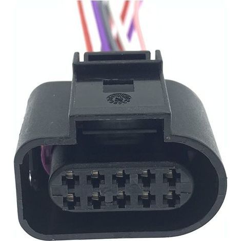6X0973815 Mâle/Femelle 1J0973715 Compatible avec les blocs de verrouillage de portières et les connecteurs de radar de recul des véhicules Volkswagen et Audi 10P -- Connecteur simple
