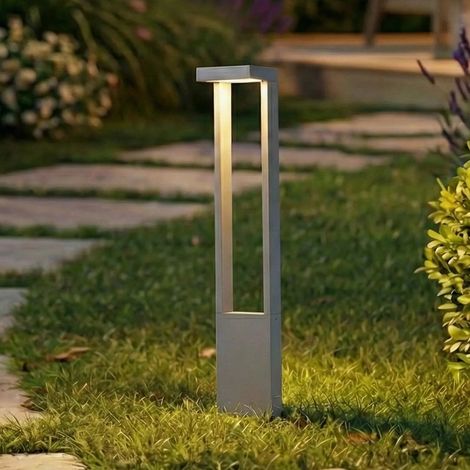 [NEUWERTIG] B-Ware Lindby Wegeleuchte Außenleuchte Led Lonete 65 Cm Grau Aluminium Kunststoff Ip65