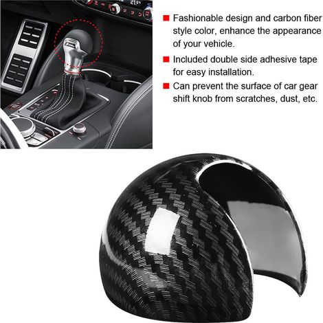 Protezione per leva del cambio per Audi A3/S3  Copri pomello in stile fibra di carbonio  Compatibile 2014‑2018 (1/5)