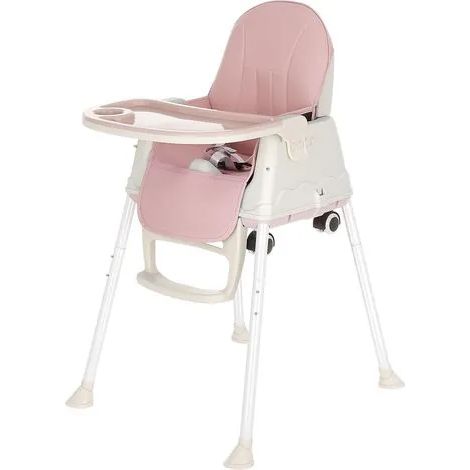 Chaise haute bébé convertible 3 en 1 Holdfiturn avec hauteur réglable, plateau lavable au lave-vaisselle, harnais 5 points et design pliable. Chaise d'alimentation ergonomique pour nourrissons, idéale (1/3)