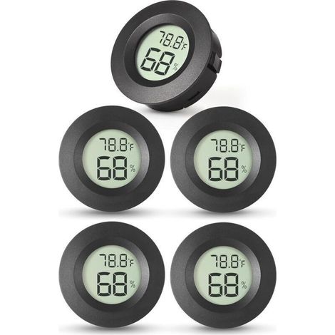 5x thermomètre, hygromètre intérieur, numérique, ℃/℉, micro hygromètre intérieur, pour réfrigérateur intérieur, salon, cave à vin, serre.