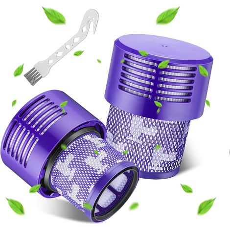 Paquete de 2 filtros compatibles con Dyson V10, accesorio de filtro para aspiradora, pieza de repuesto para aspiradora Cyclone compatible con las aspiradoras de las series V10 Cyclone, V10 Absolute y  (1/5)