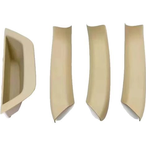 Coprimaniglia per porta, materiale ABS resistente, facile installazione, 4 pezzi beige (1/2)