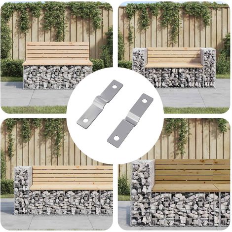 Einschlagplatte 2 pcs Silber 50 x 10 x 1,2 mm Eisen