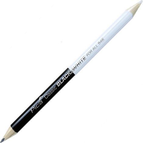 Markierstift Classic FOR ALL Black&White L.24cm 2B beids.gespitzt PICA