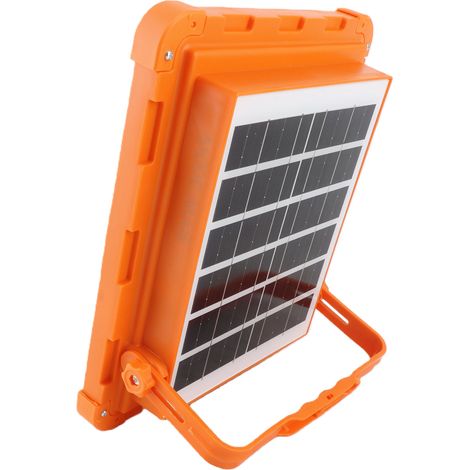 Lumière de chantier LED rechargeable 300W 25000LM 10000mAh, projecteur solaire portable IP65, 4 modes, support inclus (1/5)