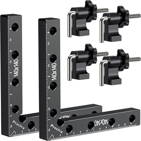 90 Degree Positioning Block, Aluminum Alloy Right Angle Fixing Clamp, Woodworking Tools(14cm/5.5") (1/5)