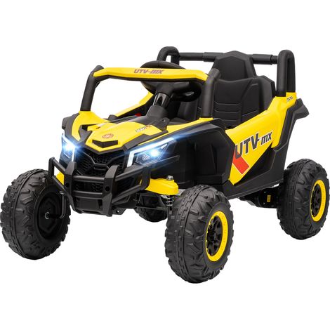 Auto elettrica per bambini UTV 96 x 61 x 56 cm telecomando parentale avvio progressivo design di tendenza in PP giallo 210000628
