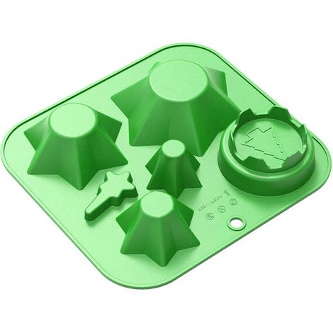 Silikonform für Weihnachtsbäume, Fondantkuchen, Schokoladenpudding, Zuckerdekoration, DIY-Küchenbackwerkzeuge (1/5)