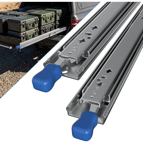 Jiubiaz Schwerlast-Schubladenschienen 550 mm, 114 kg, Vollauszug, verriegelbar, 2 Stück (1/5)