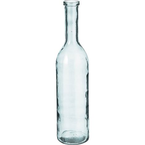 Grand Vase Bouteille Décoratif en Verre 100% Recyclé Transparent H75 x Ø18 cm - PANGIVO (1/5)