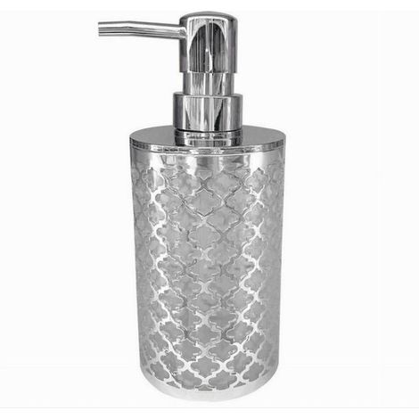 Distributeur de savon liquide pour salle de bain, finition argent baroque, accessoire de décoration, modèle 59106 (1/3)