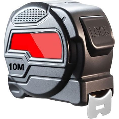 Mètre ruban métrique rétractable en acier inoxydable 5/7,5/10 mètres avec coque étanche antirouille et design creux pour un nettoyage facile (10 m)