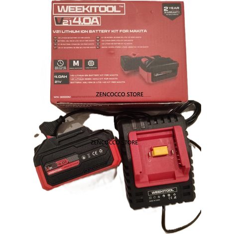 KIT BASE DI RICARICA 220V 65W CON BATTERIA 21V 2.0Ah - 4.0Ah compatibile MAKITA 2.0Ah (1/5)