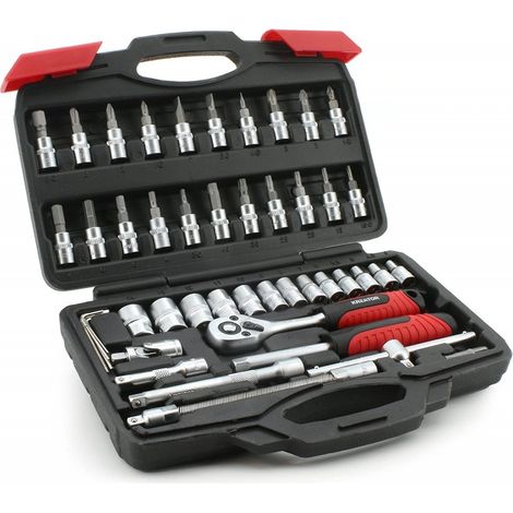 Llaves y dados kreator krt500117 46 piezas cromo vanadio (1/5)