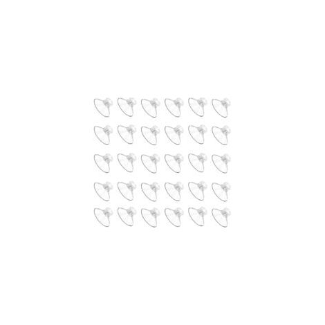 Houhence – Confezione da 30 ventose in PVC trasparente da 40 mm – Montaggio con dado filettato e zigrinato – Per finestre, specchi e superfici lisce - 30 pezzi - Crezuo