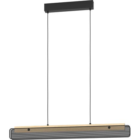 EGLO connect.z Smart-Home LED Pendelleuchte Kokomo-Z, Hängelampe aus Holz und Metall in Schwarz, ZigBee, App und Sprachsteuerung Alexa, FSCM70HB, warmweiß-kaltweiß, RGB, dimmbar (1/5)
