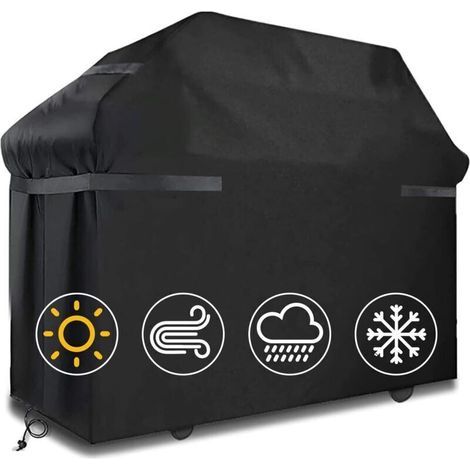 Housse de Barbecue Étanche et Résistante au Vent 145x61x117 cm avec Sangles de Fixation et Sac de Rangement Inclus (1/5)