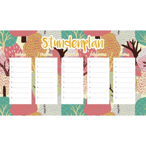 Piano di lezione magnetico "Foresta colorata" 45x26 cm