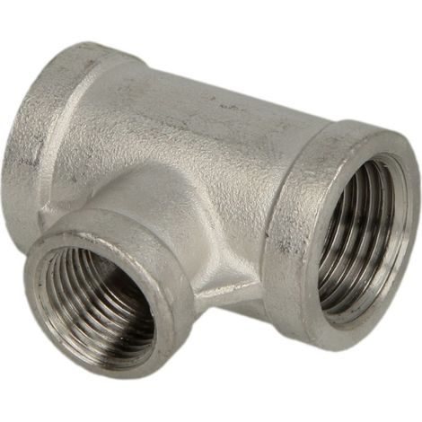 ES T-Stück 90° reduziert Edelstahl V4A, allseitig IG, Typ 130 3/4 x 1/2 x 3/4 Zoll (1/3)