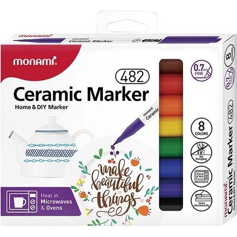 Pennarelli in ceramica 8 colori monami