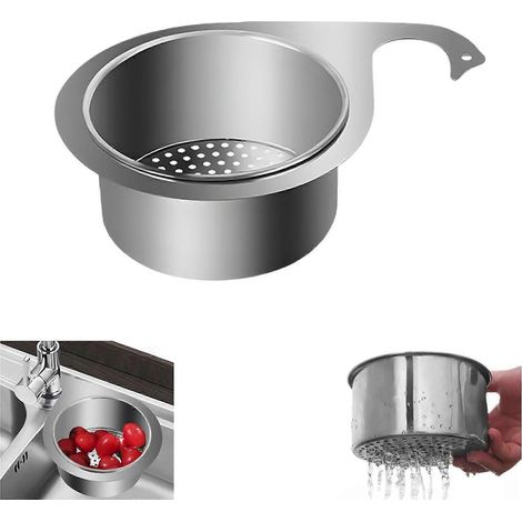Passoire d'évier en acier inoxydable en forme de cygne, filtre de vidange pour filtrer les déchets de cuisine et laver les fruits et légumes (Type 1, Petit) (1/5)