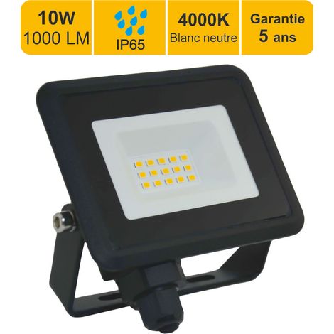 Projecteurs LED 10W/IP65/1000lm/4000K connexion direct - sans câble - garantie 5 ans