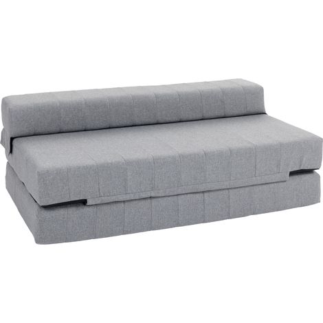 Sofá cama de suelo 2 en 1 plegable 138x80x50 cm gris hasta 250 kg HOMVRA (1/5)
