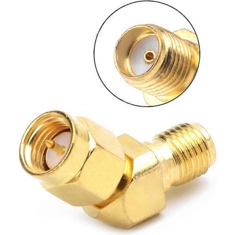 Connecteur adaptateur coudé SMA mâle vers SMA femelle 45°/135°, adapté aux antennes de lunettes FPV, etc. (1/5)