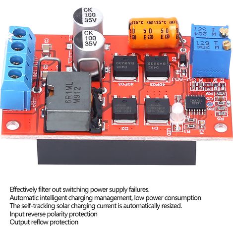Régulateur MPPT pour panneaux solaires, contrôleur de charge pour batteries solaires 5A (1/5)